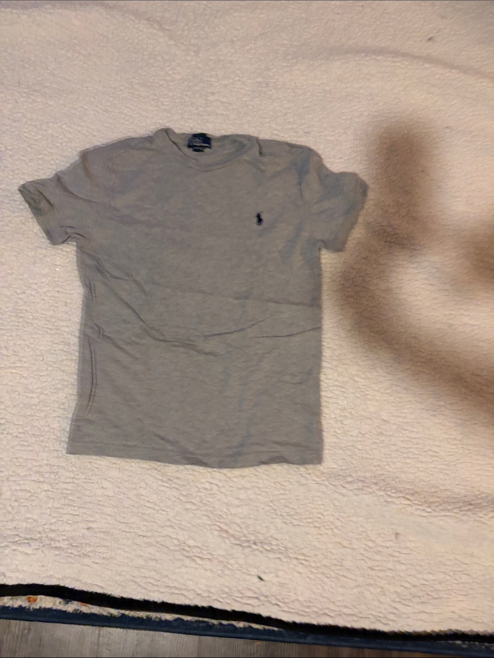 Polo by Ralph Lauren Short Sleeve Crewneck Tee in Light Gray with Navy Pony